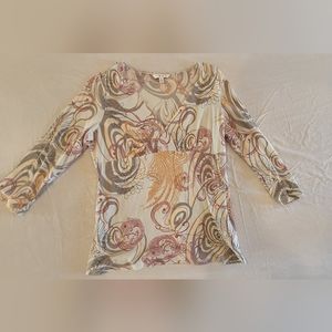 CAbi XL V-neck 3/4 Lenth Sleeve